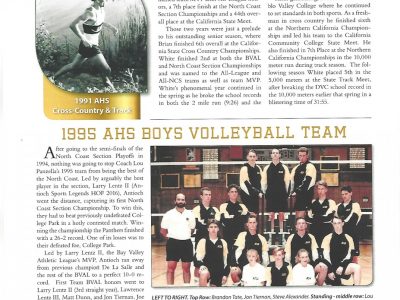 2017 Inductees Brian White and 1995 AHS Boys Volleyball Team pg 14