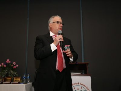 Interim Coordintor Gary Bras introducing Antioch Sports Legends Eddie Beaudin