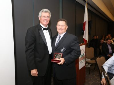 M/C Gordon Gravelle and 2017 Inductee Shannon Felix