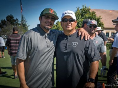 2018 Inductee Carlie Roman and friend at Alumni Golf Tournament