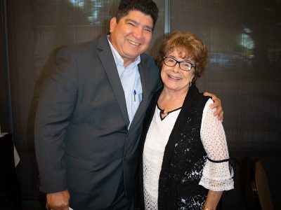 Antioch High School Principal Louie Rocha and Antioch Sports Legends Sponsor Gloria Martin