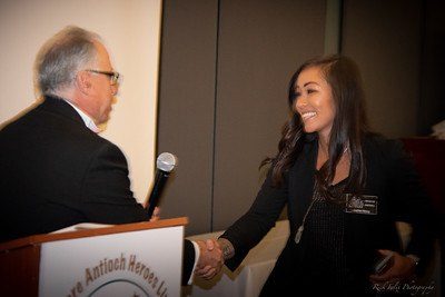 M/C Gary Bras and 2018 Inductee Jackie Wong