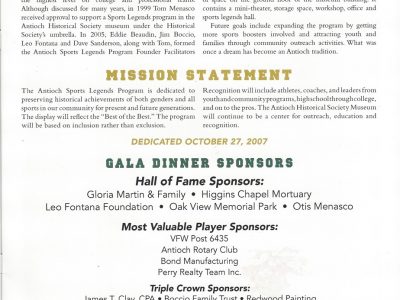 2019 Gala Program Our History Page