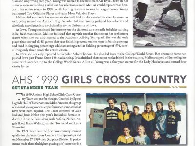Melissa Young and The AHS 1999 Girls Cross Country Team