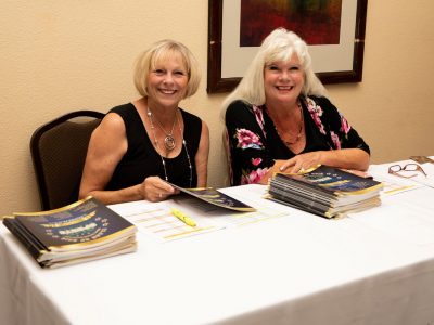 Gala Chair Debbie Walls and ASL Volunteer Katie Bookman-Lamothe at the registration