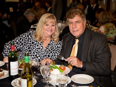 Antioch Sports Legends Co-Founder Eddie Beaudin and his wife Dorothy enjoying dinner.