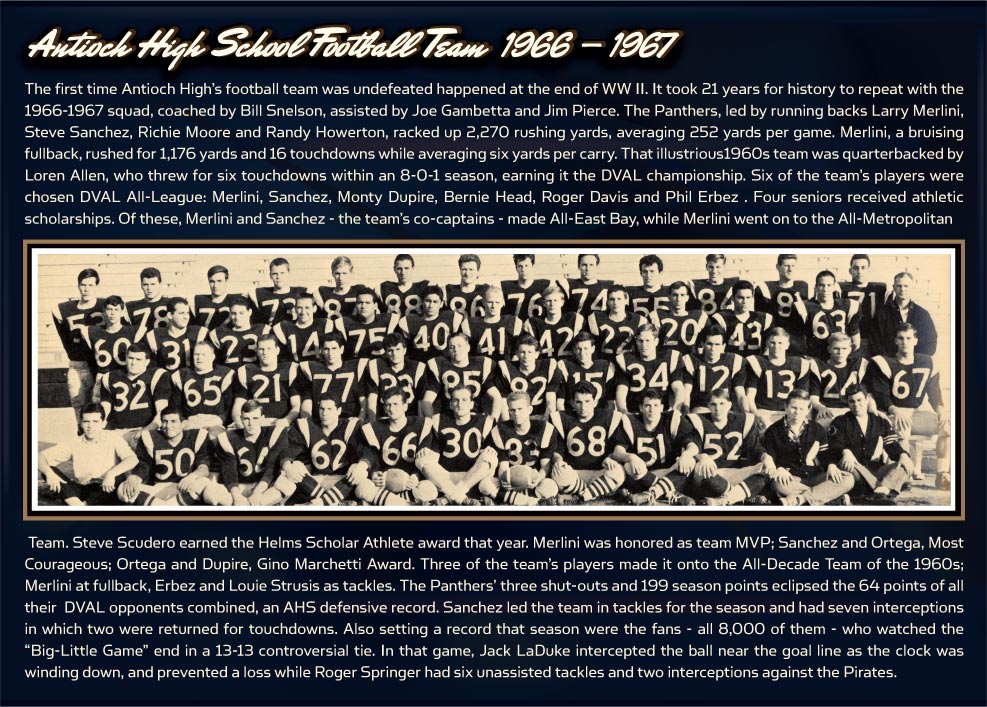 1966-1967 Antioch High School Football Team